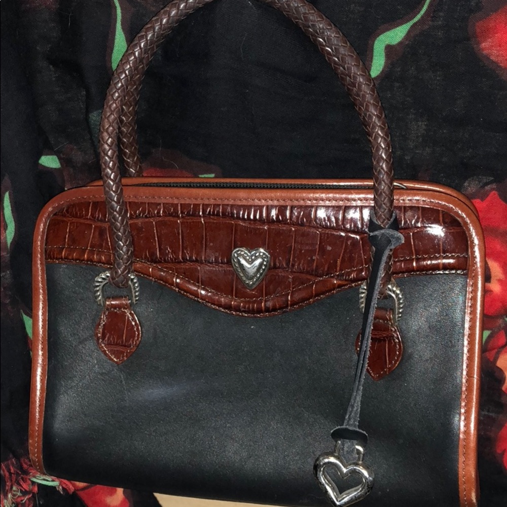 Brighton black leather with brown trim